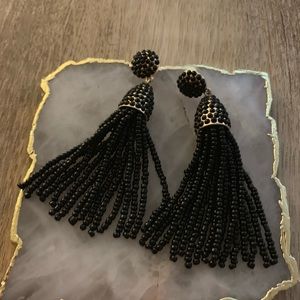 BaubleBar Jewelry - Bauble Bar black bead tassel earrings BaubleBar Jewelry - Bauble Bar black bead tassel earrings